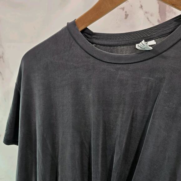 & Other Stories T Shirt Womens Medium 8 Black Blouse Twist Knot Front Stockholm - Picture 2 of 10